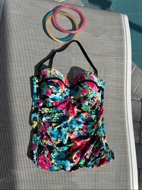 Bleu Rod Beattie Floral Brights Tankini Top - Multicolor